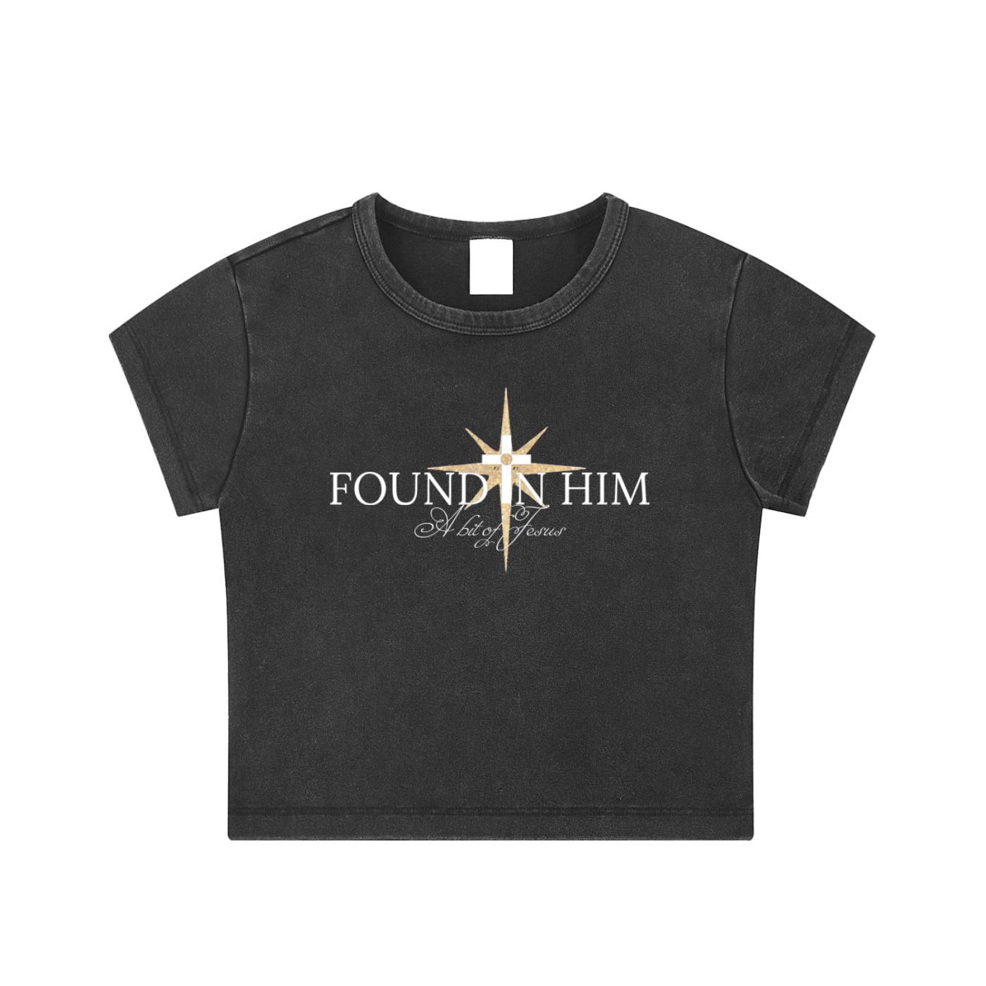 Star Found in Him Washed Crop Top