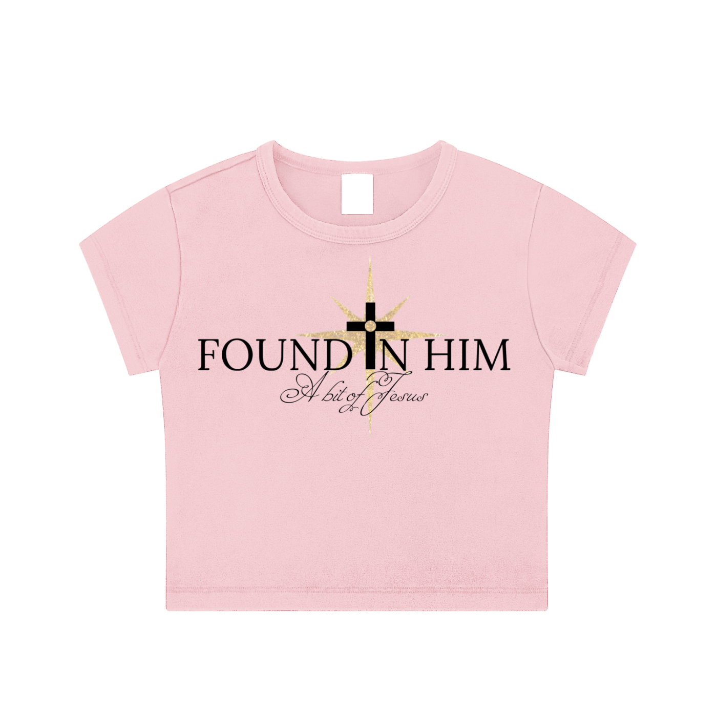 Star Found in Him Pink Snow Washed Crop Top