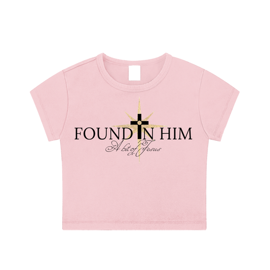 Star Found in Him Pink Snow Washed Crop Top