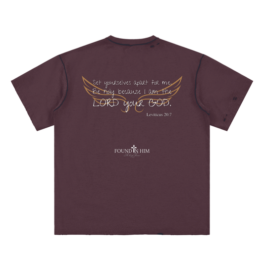 Lord your God Hand-frayed Reversible T-shirt