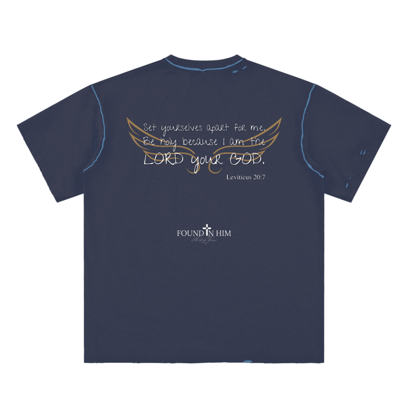 Lord your God Hand-frayed Reversible T-shirt