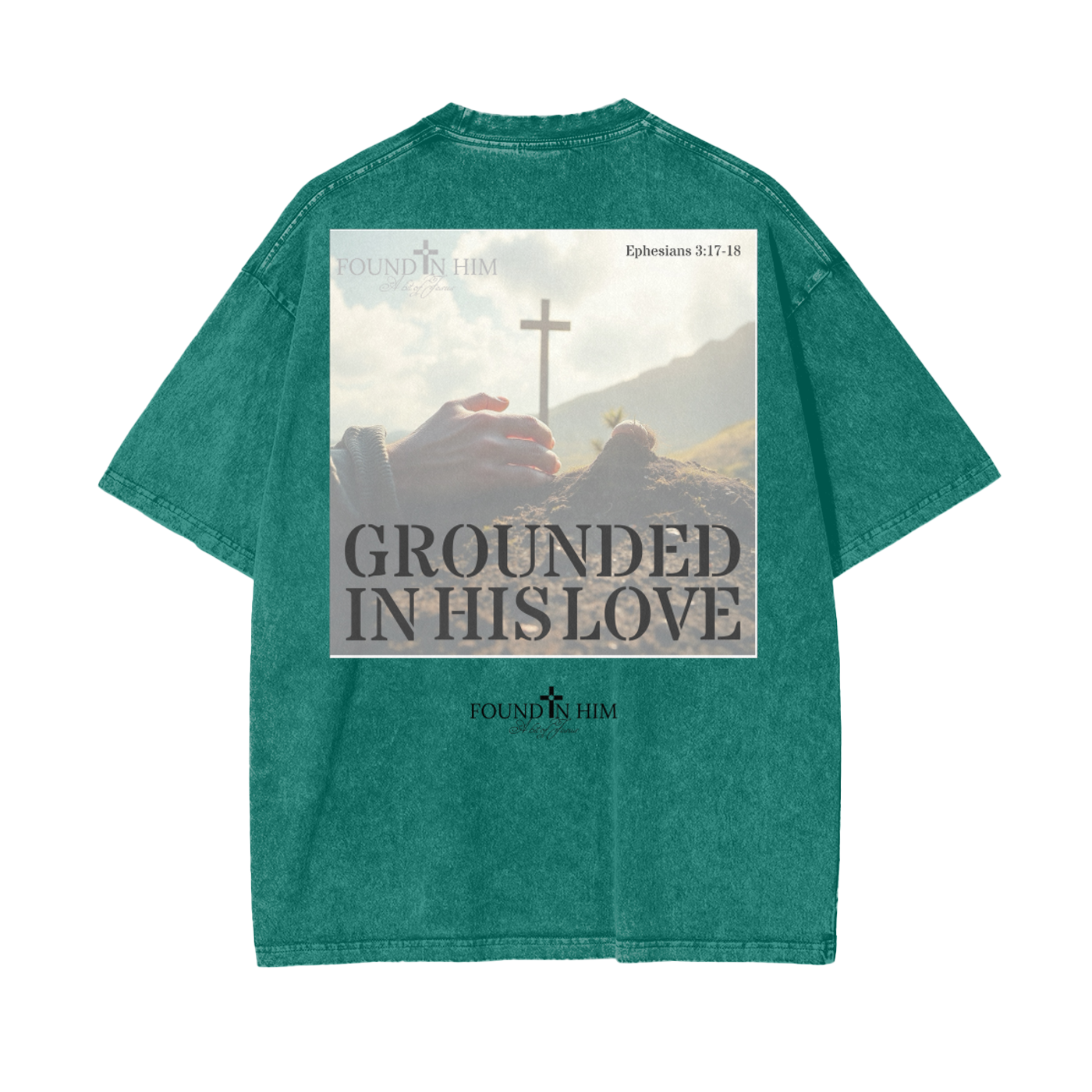 Grounded in his Love Oversize Snow Washed T-Shirt
