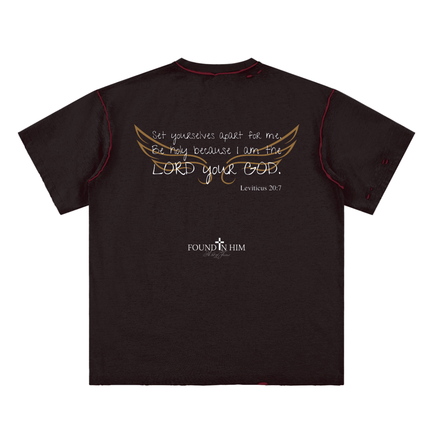 Lord your God Hand-frayed Reversible T-shirt